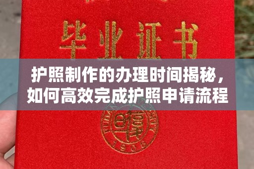 南康护照制作的办理时间揭秘，如何高效完成护照申请流程