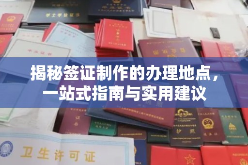 南康揭秘签证制作的办理地点，一站式指南与实用建议