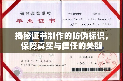 南康揭秘证书制作的防伪标识，保障真实与信任的关键
