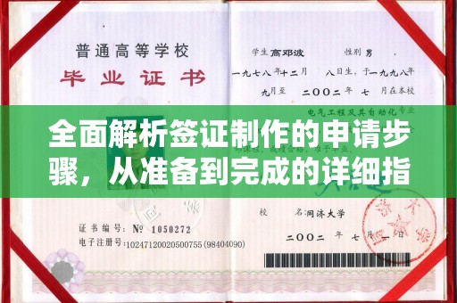 南康全面解析签证制作的申请步骤，从准备到完成的详细指南